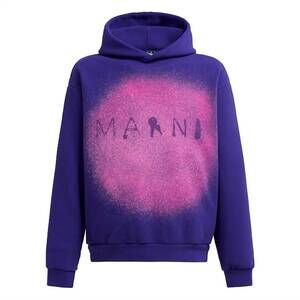 NEW MARNI men's found objects hoodie in purple